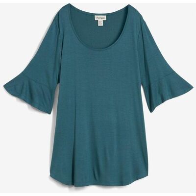 bonprix Shirt aus softer Viskose petrol 52 bonprix Shirt aus softer Viskose petrol 52