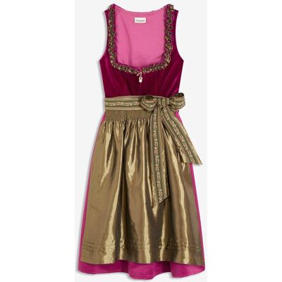 bonprix Dirndl mit Samt in Midilänge (2-tlg.Set) lila 36 bonprix Dirndl mit Samt in Midilänge (2-tlg.Set) lila 36