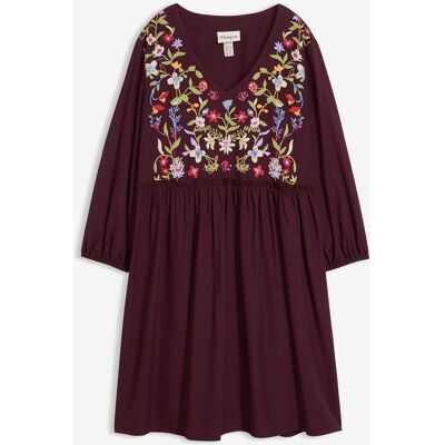 bonprix Tunika-Kleid aus fließender Viskose mit Puffprint rot 42 bonprix Tunika-Kleid aus fließender Viskose mit Puffprint rot 42