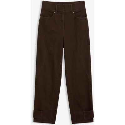 bonprix Twillhose mit hohem Bund braun 34 bonprix Twillhose mit hohem Bund braun 34
