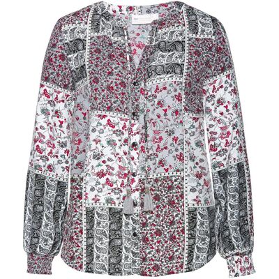bonprix Bluse bedruckt weiß 46 bonprix Bluse bedruckt weiß 46