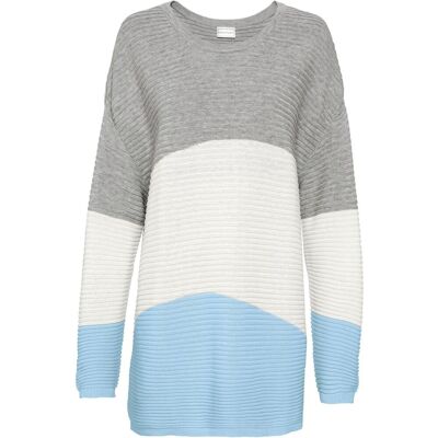 bonprix Longpullover mit Rippmuster grau 44 bonprix Longpullover mit Rippmuster grau 44