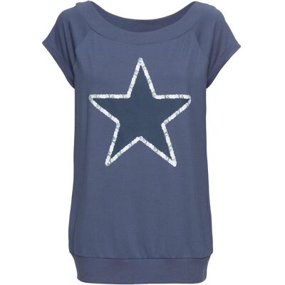 bonprix Shirt mit Sternenprint blau 52 bonprix Shirt mit Sternenprint blau 52