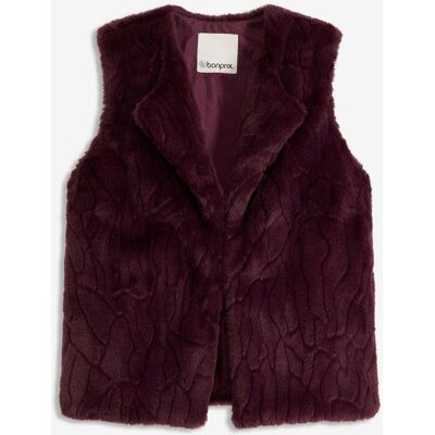 bonprix Fellimitat-Weste rot 40 bonprix Fellimitat-Weste rot 40
