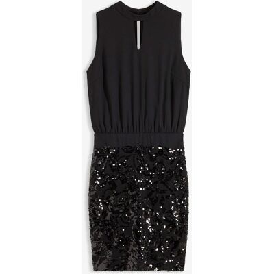 bonprix Midikleid mit Pailletten schwarz 38 bonprix Midikleid mit Pailletten schwarz 38