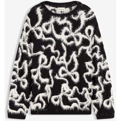 bonprix Jacquard-Pullover aus softem Viskose-Mix schwarz 40 bonprix Jacquard-Pullover aus softem Viskose-Mix schwarz 40