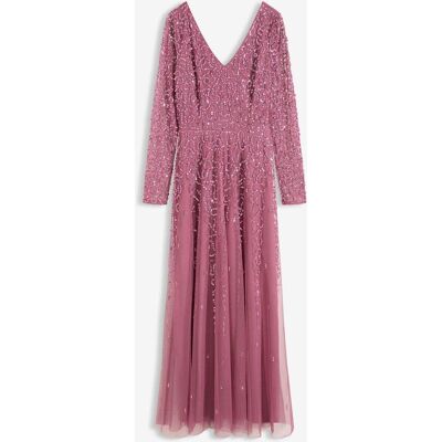 bonprix Abendkleid mit Paillettenstickerei lila 38 bonprix Abendkleid mit Paillettenstickerei lila 38