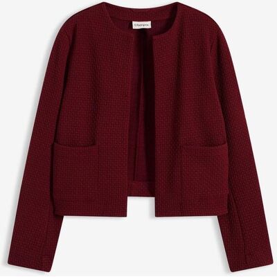 bonprix Kurzer Jersey-Blazer rot 36 bonprix Kurzer Jersey-Blazer rot 36