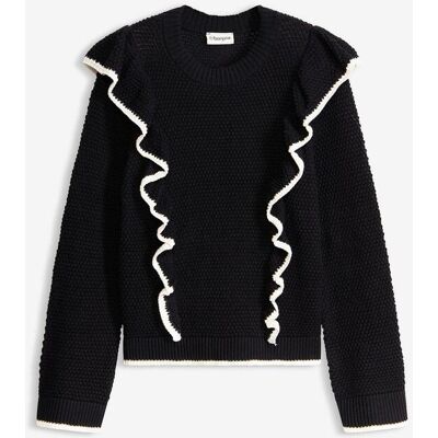 bonprix Feinstrickpullover aus Baumwoll-Mix schwarz 40 bonprix Feinstrickpullover aus Baumwoll-Mix schwarz 40