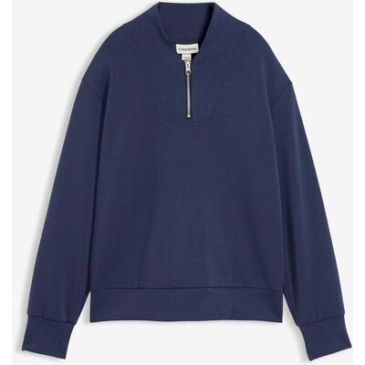 bonprix Scuba Sweatshirt aus softem Viskose-Mix blau 52 bonprix Scuba Sweatshirt aus softem Viskose-Mix blau 52