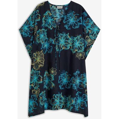 bonprix Transparente Strandtunika mit V-Ausschnitt blau 36 bonprix Transparente Strandtunika mit V-Ausschnitt blau 36