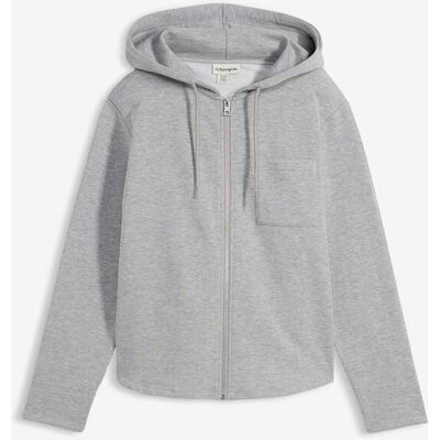bonprix Kapuzen-Sweatjacke aus Baumwoll-Mix grau 36 bonprix Kapuzen-Sweatjacke aus Baumwoll-Mix grau 36