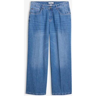 bonprix Wide-Leg-Jeans Mid Waist blau 42 bonprix Wide-Leg-Jeans Mid Waist blau 42