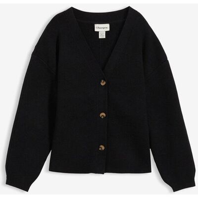 bonprix Strickjacke aus Baumwoll-Mix schwarz 36 bonprix Strickjacke aus Baumwoll-Mix schwarz 36