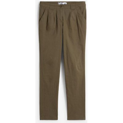 bonprix Stretch-Chinohose aus Baumwoll-Mix grün 44 bonprix Stretch-Chinohose aus Baumwoll-Mix grün 44