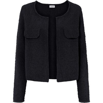 bonprix Bouclé Strickjacke schwarz 40 bonprix Bouclé Strickjacke schwarz 40