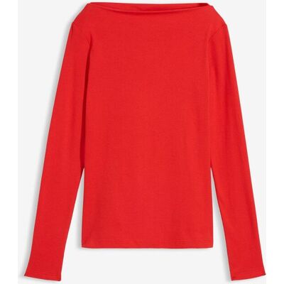 bonprix Figurbetontes Rippshirt rot 52 bonprix Figurbetontes Rippshirt rot 52