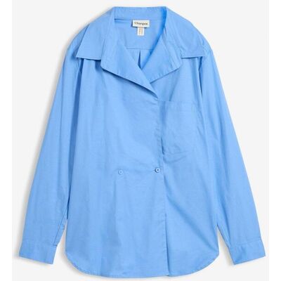 bonprix Longbluse mit V-Ausschnitt blau 44 bonprix Longbluse mit V-Ausschnitt blau 44