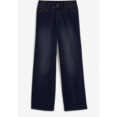 bonprix Wide-Leg-Jeans, Mid Waist, Stretch blau 40 bonprix Wide-Leg-Jeans, Mid Waist, Stretch blau 40