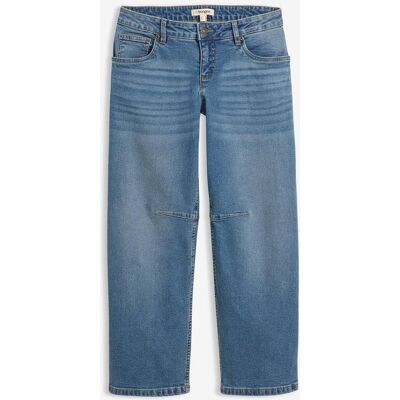 bonprix Barrel-Jeans, Mid Waist blau 46 bonprix Barrel-Jeans, Mid Waist blau 46