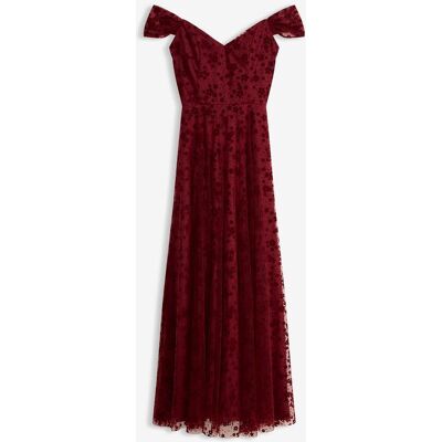 bonprix Abendkleid mit bezaubernder Blumenstickerei rot 40 bonprix Abendkleid mit bezaubernder Blumenstickerei rot 40