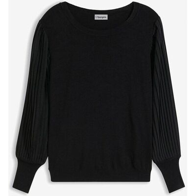 bonprix Feinstrickpullover aus softem Viskose-Mix schwarz 32 bonprix Feinstrickpullover aus softem Viskose-Mix schwarz 32