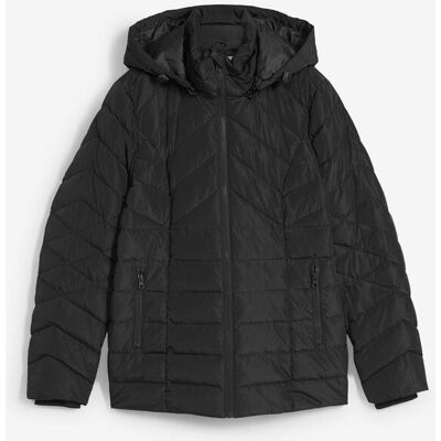 bonprix Leichte Steppjacke mit abnehmbarer Kapuze schwarz 46 bonprix Leichte Steppjacke mit abnehmbarer Kapuze schwarz 46