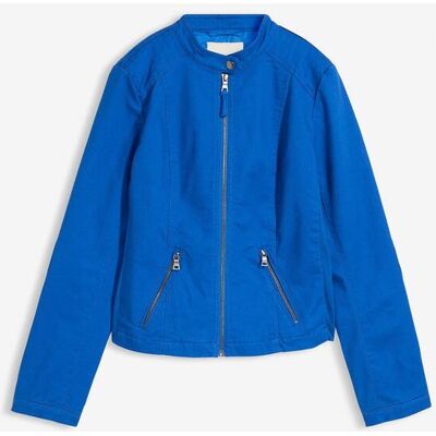 bonprix Jacke aus Baumwoll-Twill mit seitlichen Stretcheinsätzen blau 52 bonprix Jacke aus Baumwoll-Twill mit seitlichen Stretcheinsätzen blau 52