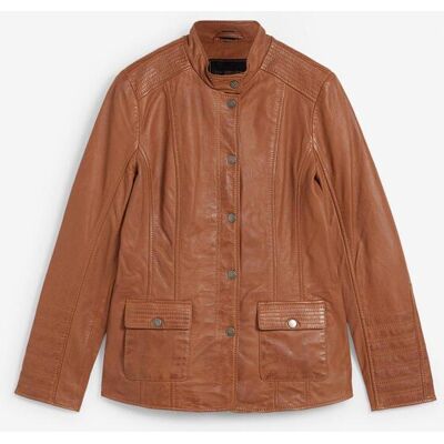 bonprix Lederjacke aus Lammnappa braun 46 bonprix Lederjacke aus Lammnappa braun 46