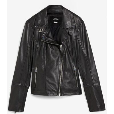 bonprix Bikerjacke aus Nappaleder schwarz 44 bonprix Bikerjacke aus Nappaleder schwarz 44