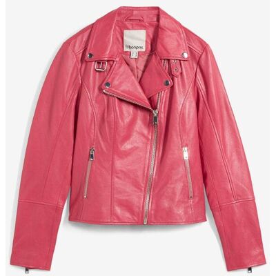 bonprix Bikerjacke aus Nappaleder pink 38 bonprix Bikerjacke aus Nappaleder pink 38