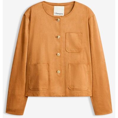 bonprix Velourslederimitat-Jacke braun 44 bonprix Velourslederimitat-Jacke braun 44