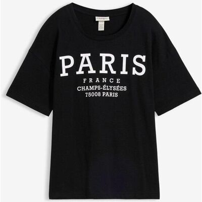 bonprix Weites T-Shirt aus reiner Bio-Baumwolle schwarz 36 bonprix Weites T-Shirt aus reiner Bio-Baumwolle schwarz 36