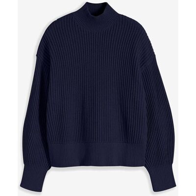 bonprix Oversize-Pullover aus reiner Baumwolle blau 44 bonprix Oversize-Pullover aus reiner Baumwolle blau 44