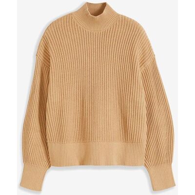 bonprix Oversize-Pullover aus reiner Baumwolle beige 40 bonprix Oversize-Pullover aus reiner Baumwolle beige 40