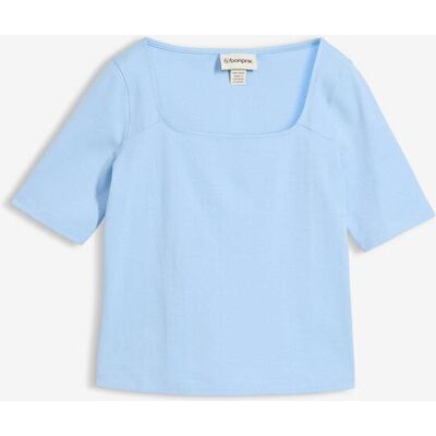 bonprix T-Shirt aus schwerer Bio-Baumwolle blau 56 bonprix T-Shirt aus schwerer Bio-Baumwolle blau 56