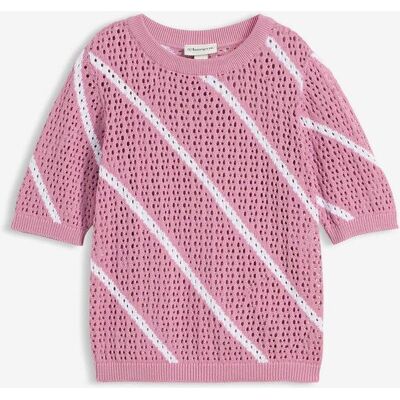 bonprix Ajour-Pullover aus reiner Baumwolle rosa 44 bonprix Ajour-Pullover aus reiner Baumwolle rosa 44