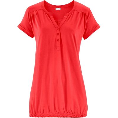 bonprix Baumwoll-Shirt, Kurzarm rot 36 bonprix Baumwoll-Shirt, Kurzarm rot 36