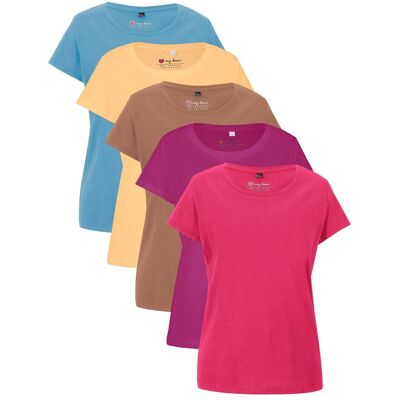 bonprix Rundhals-Shirt (5er-Pack) pink 52 bonprix Rundhals-Shirt (5er-Pack) pink 52