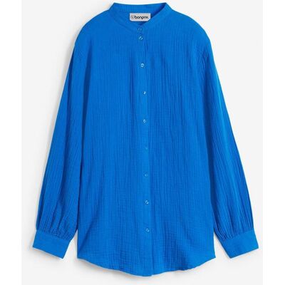 bonprix Longbluse aus luftigem Musselin blau 44 bonprix Longbluse aus luftigem Musselin blau 44