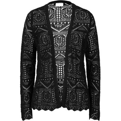 bonprix Ajour-Strickjacke schwarz 48 bonprix Ajour-Strickjacke schwarz 48
