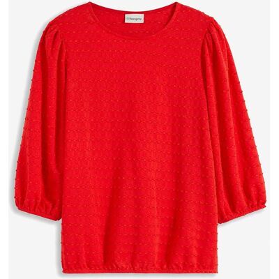 bonprix Shirt-Tunika mit Struktur rot 48 bonprix Shirt-Tunika mit Struktur rot 48