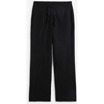 bonprix Leinen-Hose mit weitem Bein schwarz 40 bonprix Leinen-Hose mit weitem Bein schwarz 40