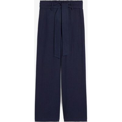 bonprix Culotte aus luftigem Leinen-Mix blau 36 bonprix Culotte aus luftigem Leinen-Mix blau 36