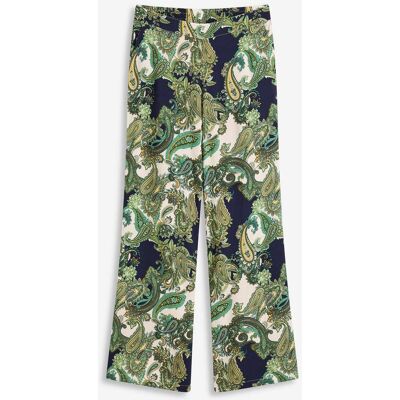 bonprix bedruckte Hose aus fließender Viskose blau 52 bonprix bedruckte Hose aus fließender Viskose blau 52
