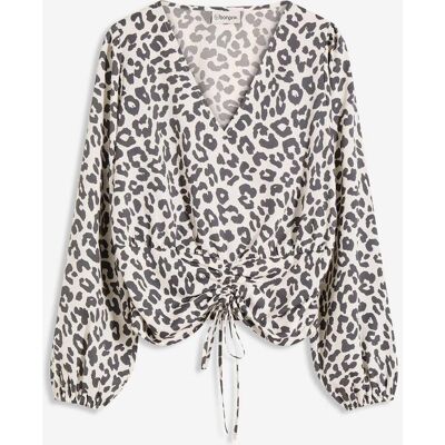 bonprix Bluse mit Raffung weiß 42 bonprix Bluse mit Raffung weiß 42