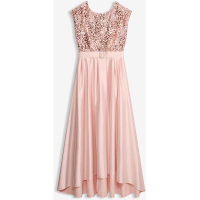 bonprix Abendkleid aus glänzendem Satin mit Pailletten rosa 40 bonprix Abendkleid aus glänzendem Satin mit Pailletten rosa 40