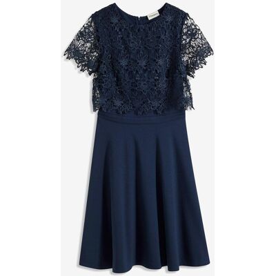 bonprix Midikleid mit Spitze blau 34 bonprix Midikleid mit Spitze blau 34