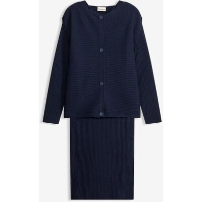bonprix Strickkleid und Pullunder (2-tlg.Set) blau 44 bonprix Strickkleid und Pullunder (2-tlg.Set) blau 44