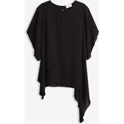 bonprix Zipfelbluse im Lagen-Look schwarz 38 bonprix Zipfelbluse im Lagen-Look schwarz 38